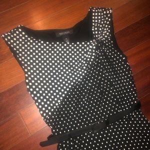 Whbm-00 belted polka dot dress